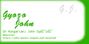 gyozo john business card